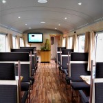 L'accogliente vagone ristorante del Treno dei Sapori