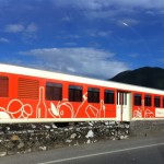 Il Treno dei Sapori vestito dalla caratteristica livrea arancione